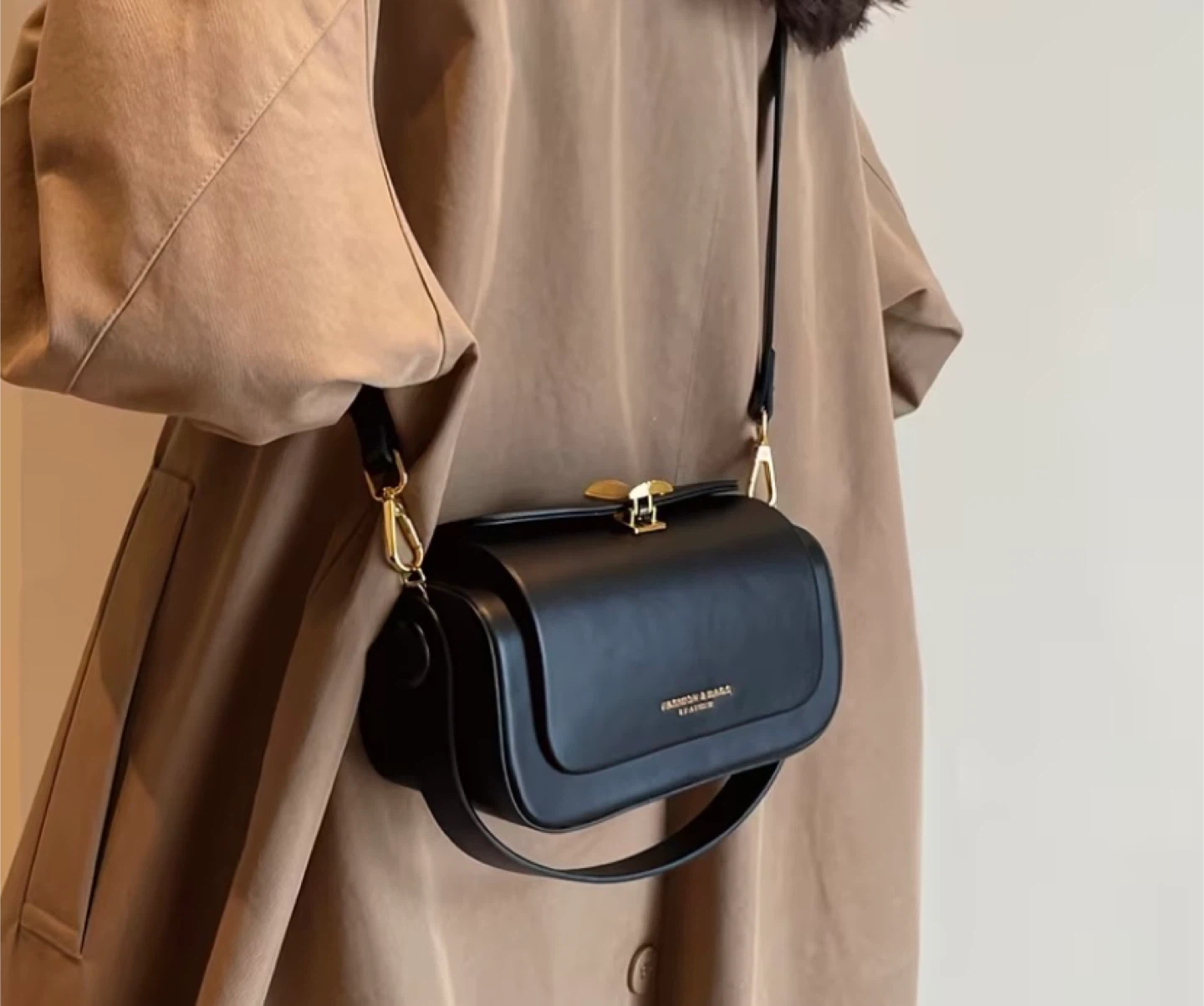 Black Leather Crossbody Bag - photo 2