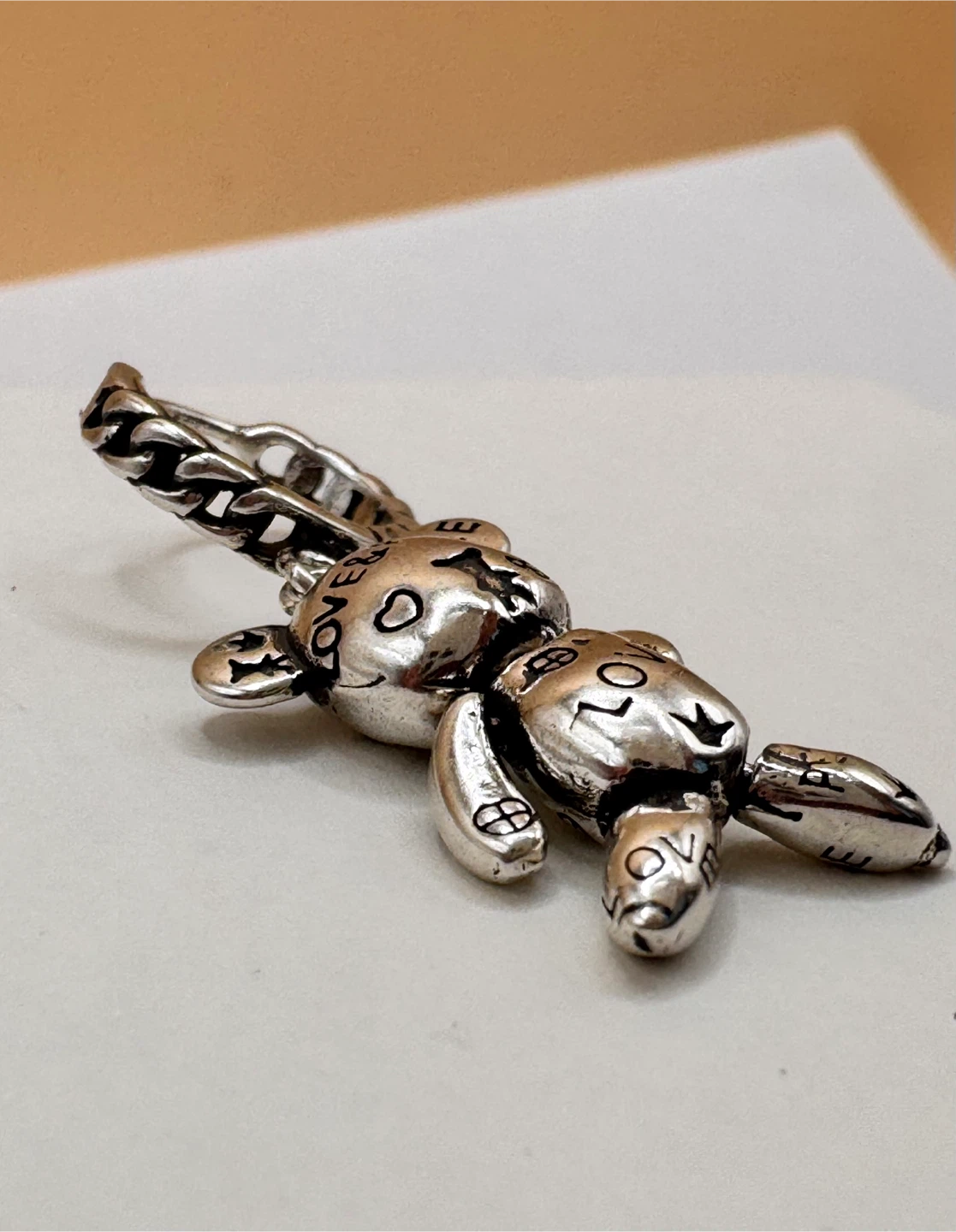 ❤️ Silver 925 Teddy Bear Earring - photo 3