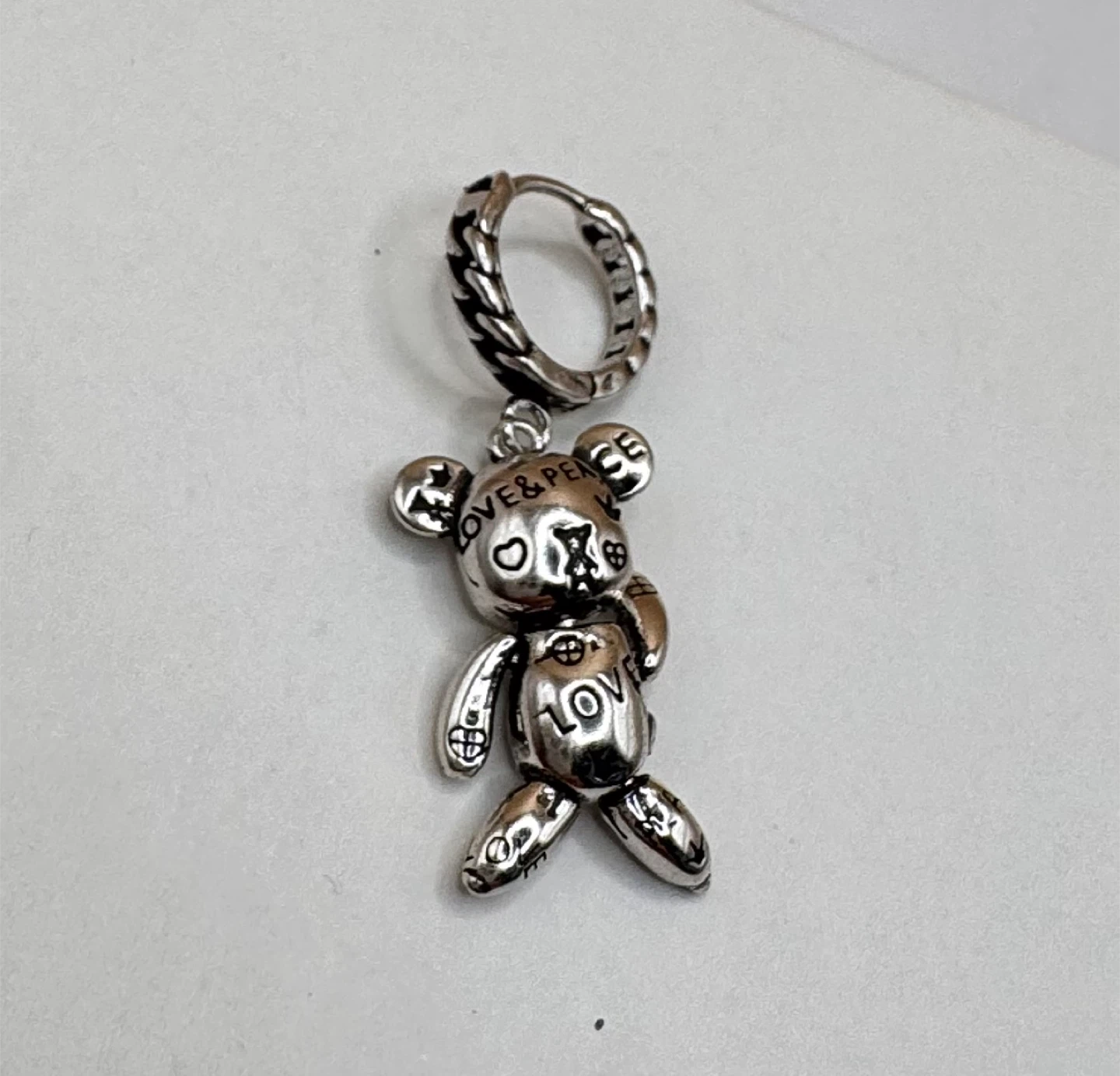 ❤️ Silver 925 Teddy Bear Earring - photo 5