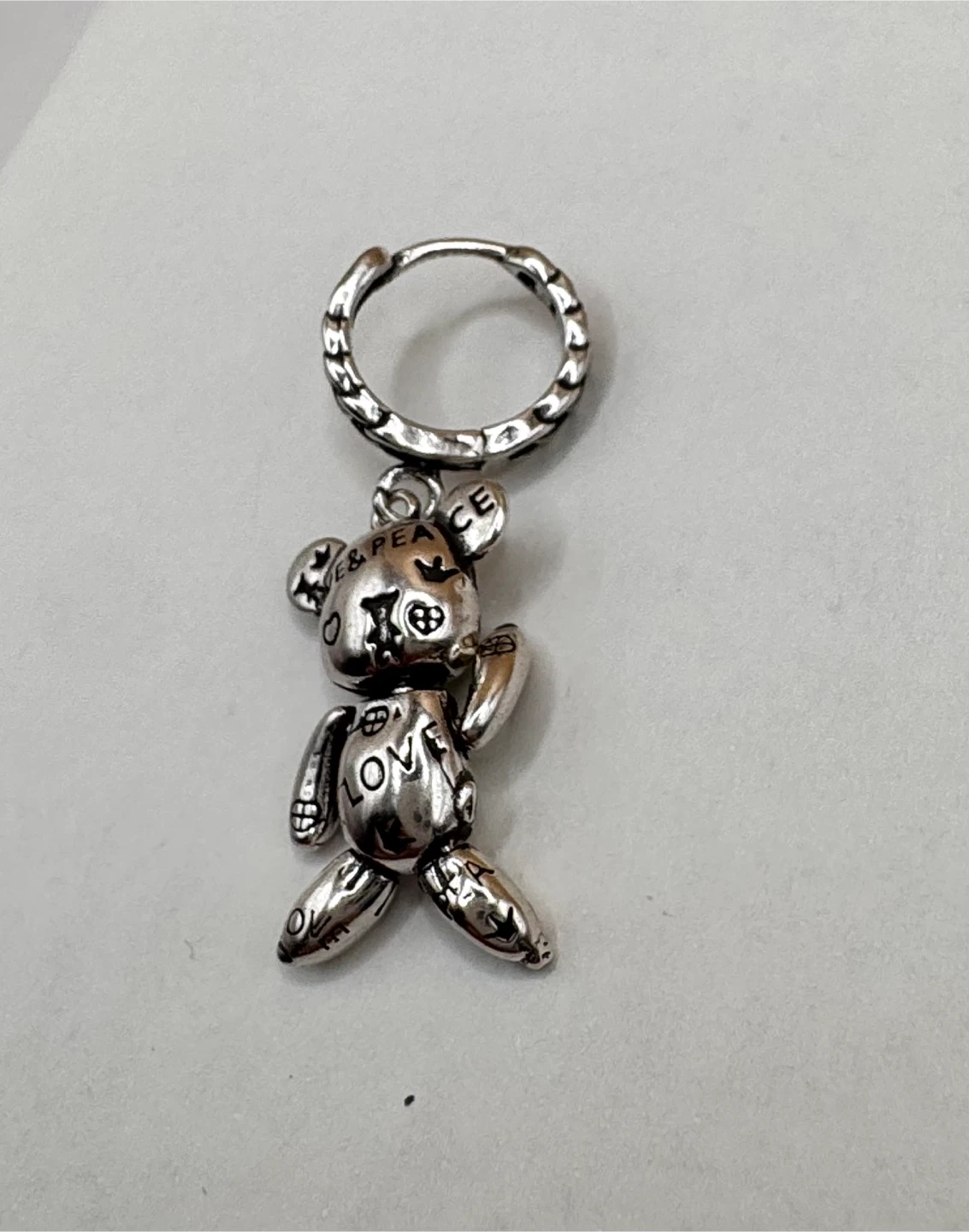❤️ Silver 925 Teddy Bear Earring