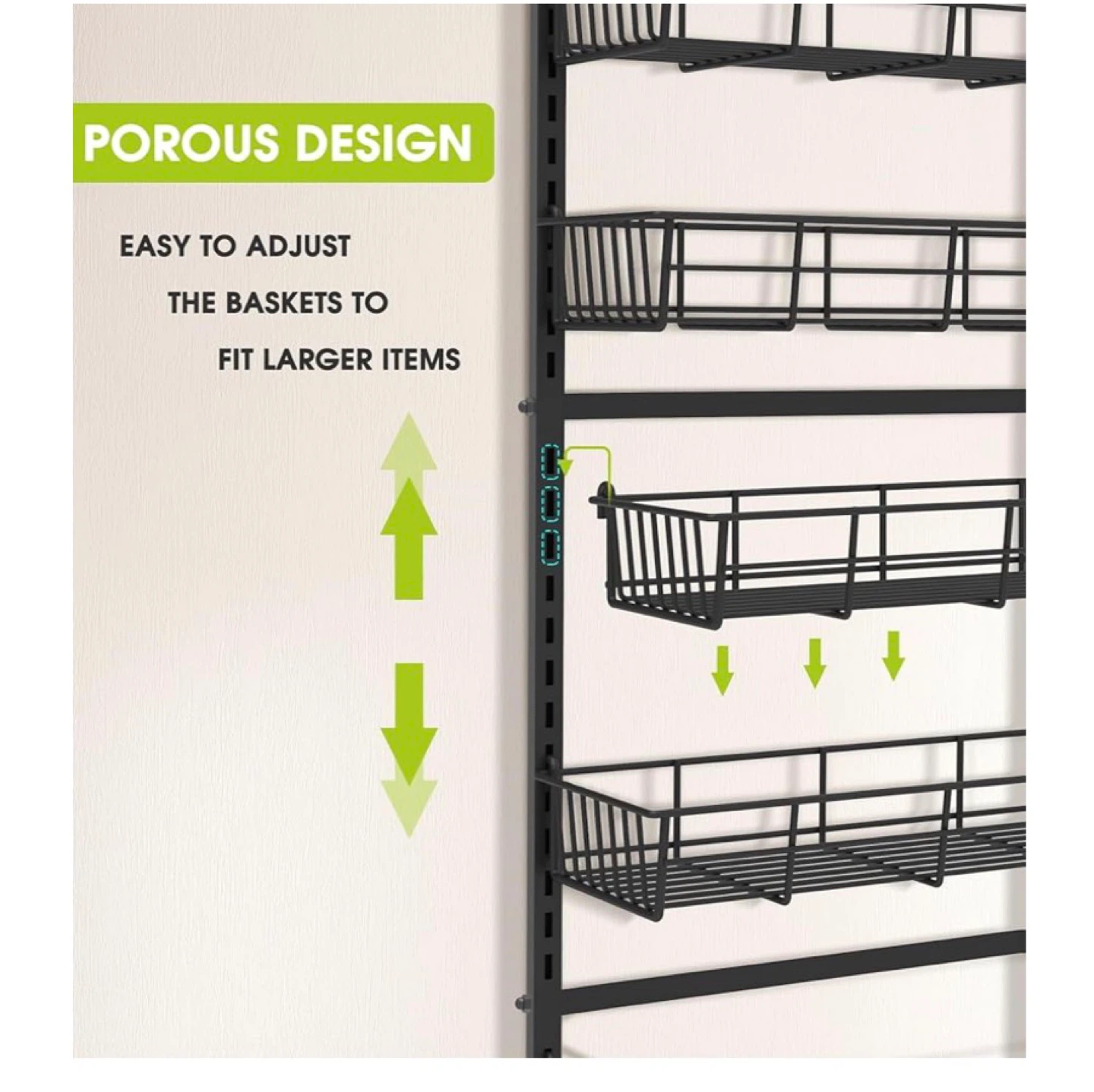 6 Tier Over-the-Door Spice Rack Organizer - photo 3
