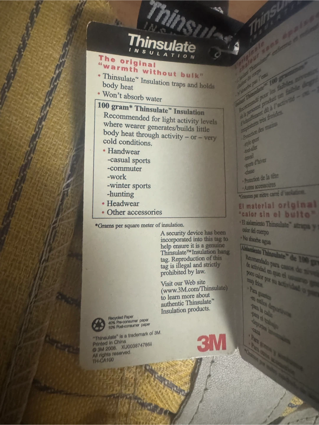 3M Thinsulate Insulation Work Gloves - 100 gram - photo 3