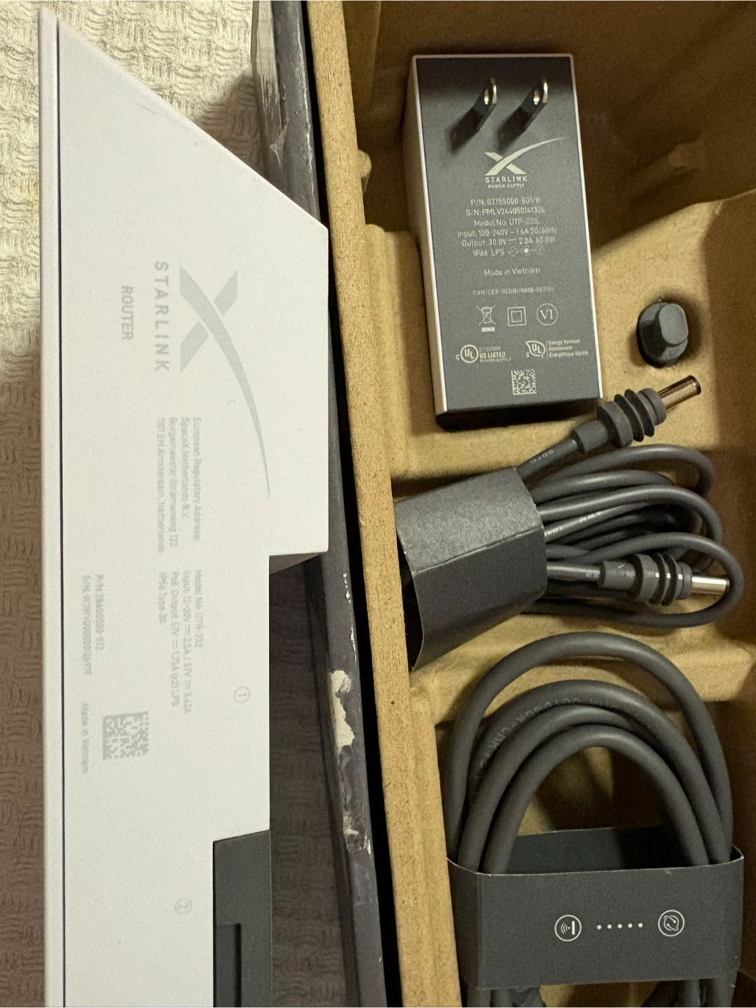 Starlink Router with Power Supply and Cables - photo 5