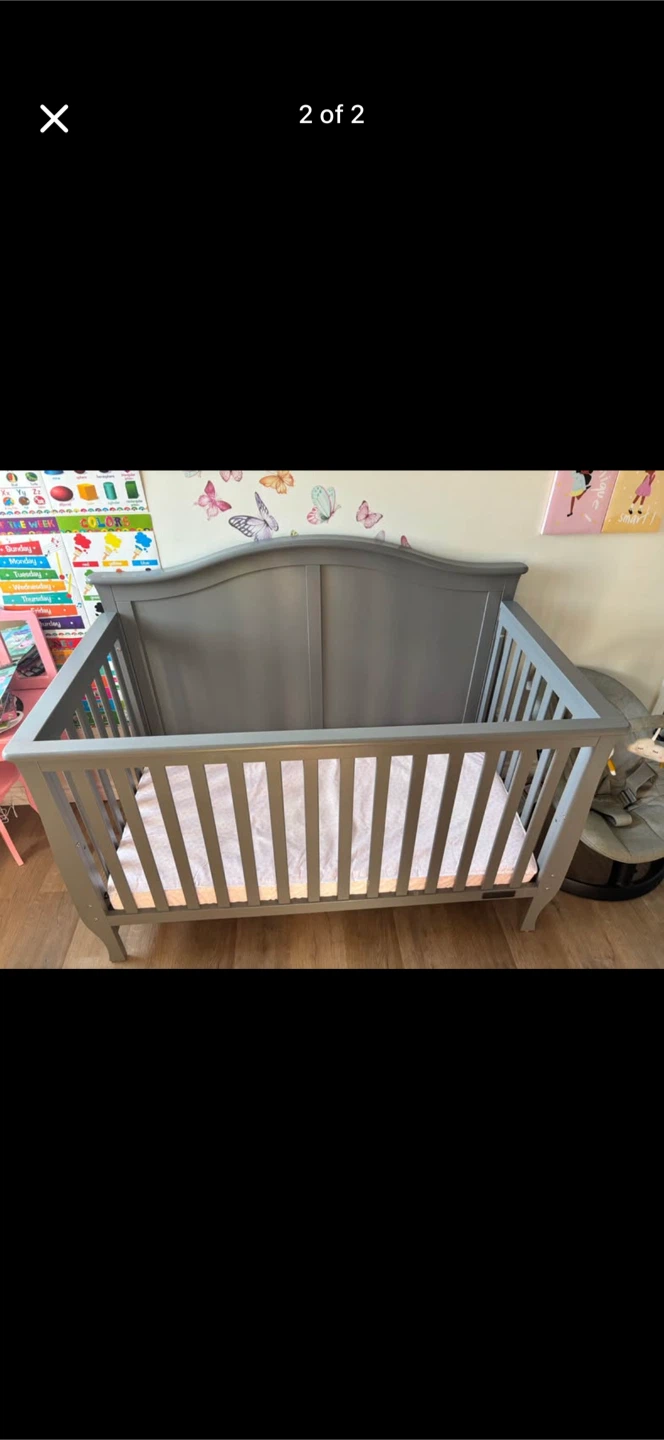 Grey Convertible Crib - photo 2