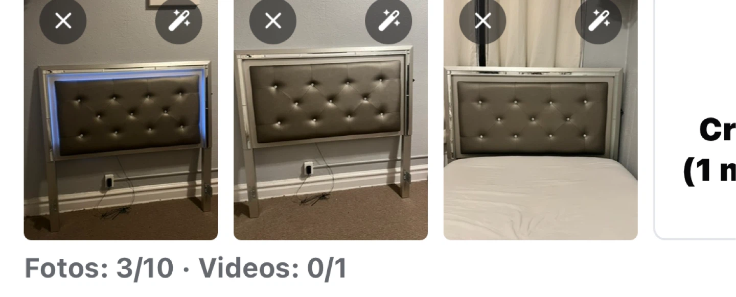 Tufted Headboard with LED Lights