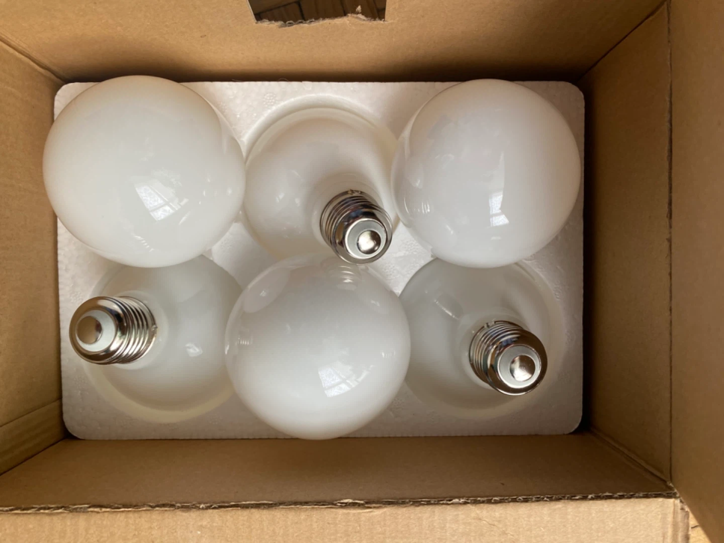 LED Globe Light Bulbs G80/G25 E26 Base - Milky Glass - 5W - photo 2