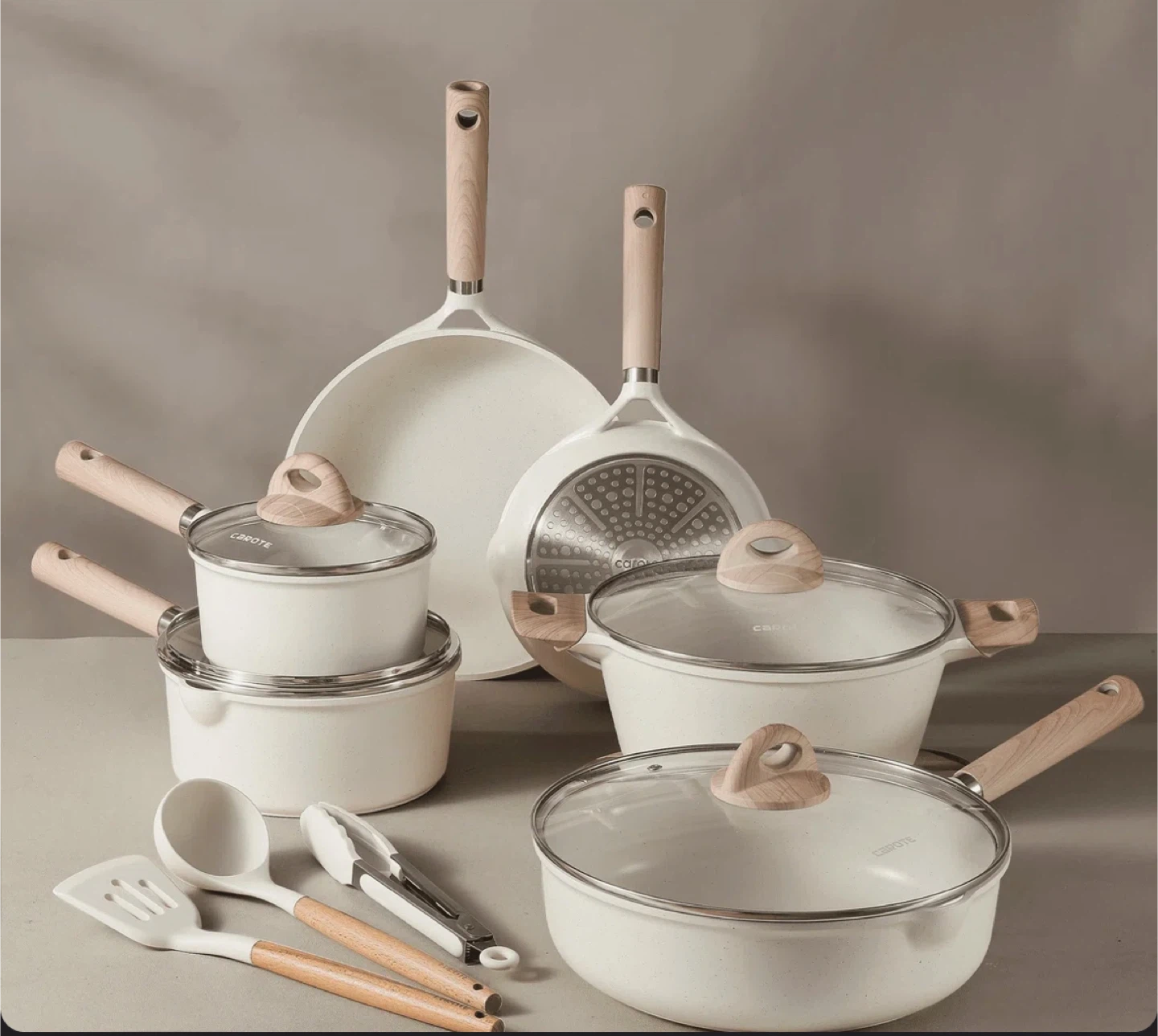 Carote 13 Piece "Bon Appétit" Granite Cookware Set