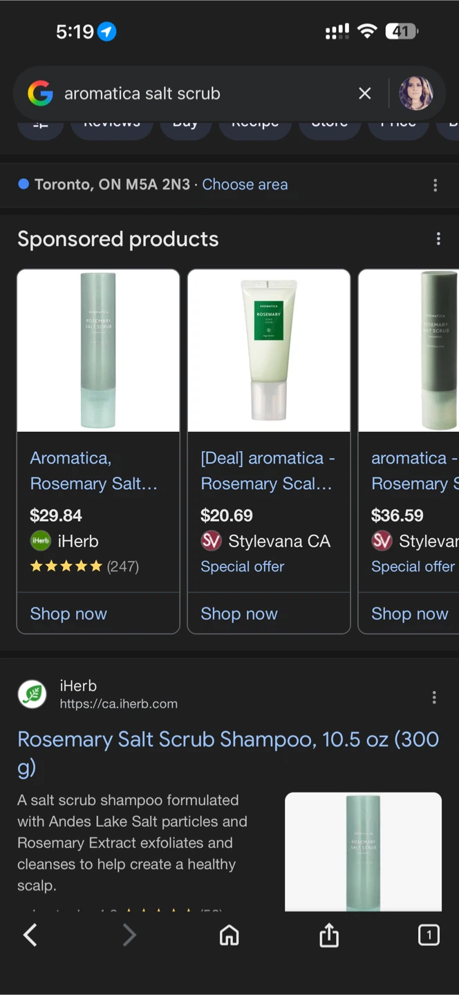 100% Authentic Aromatica Rosemary Salt Scrub Shampoo 10.5 oz - photo 3