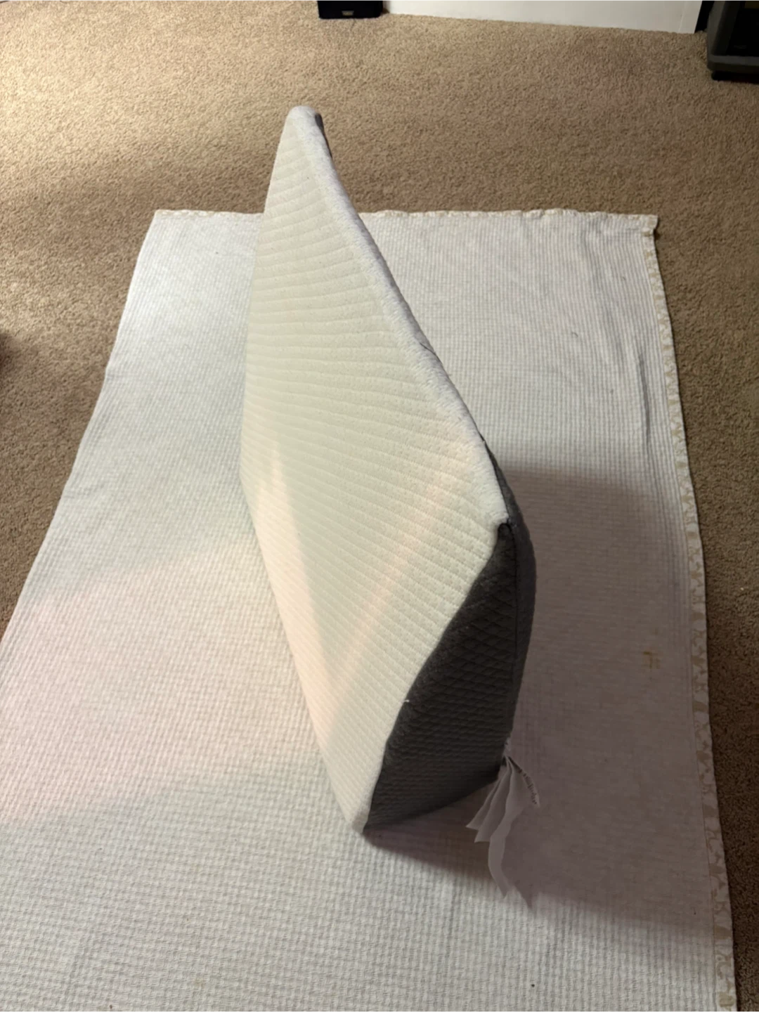 Grey Wedge Pillow - 7.5" Height - photo 2