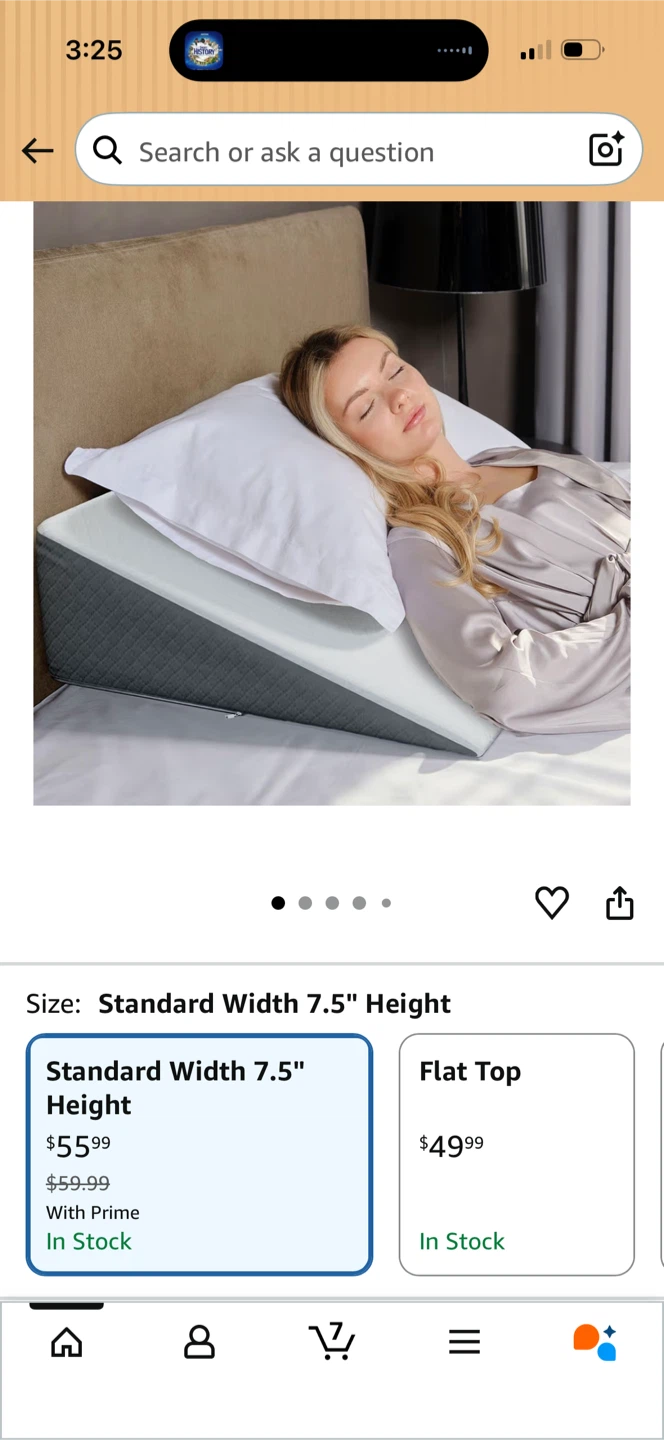 Grey Wedge Pillow - 7.5" Height - photo 3