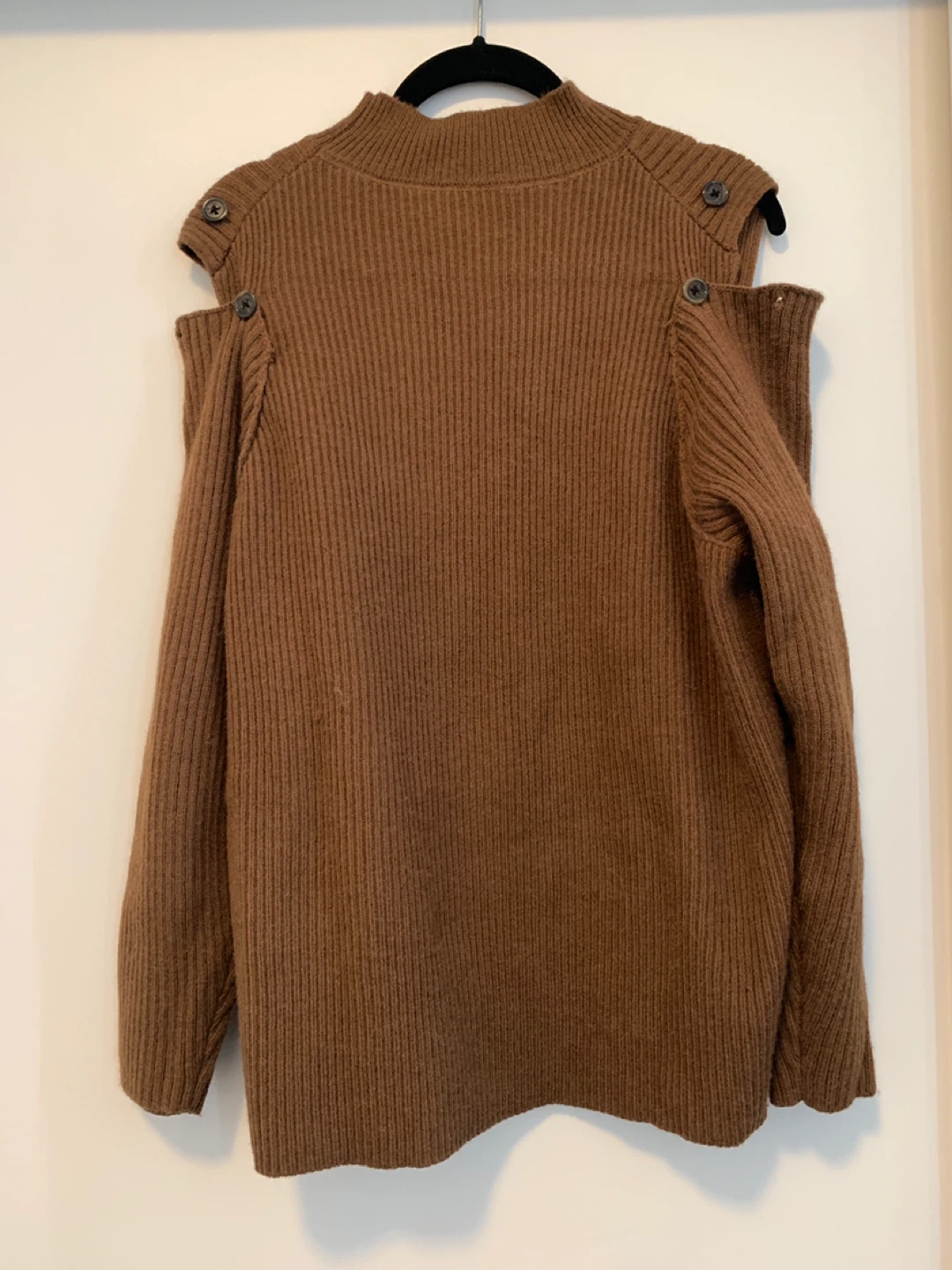 Japanese Brown Cold Shoulder Sweater - photo 2
