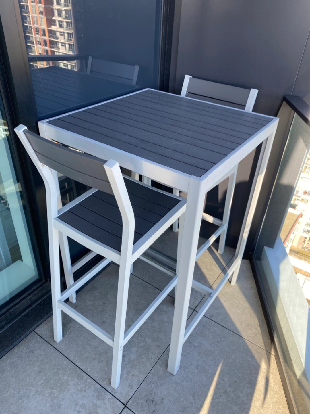 Balcony Bar Table and Chairs Set