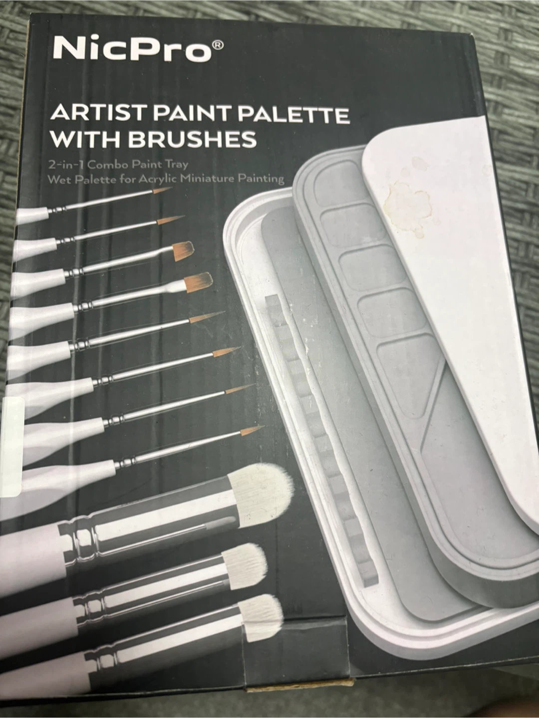 NicPro Artist Paint Palette with Brushes