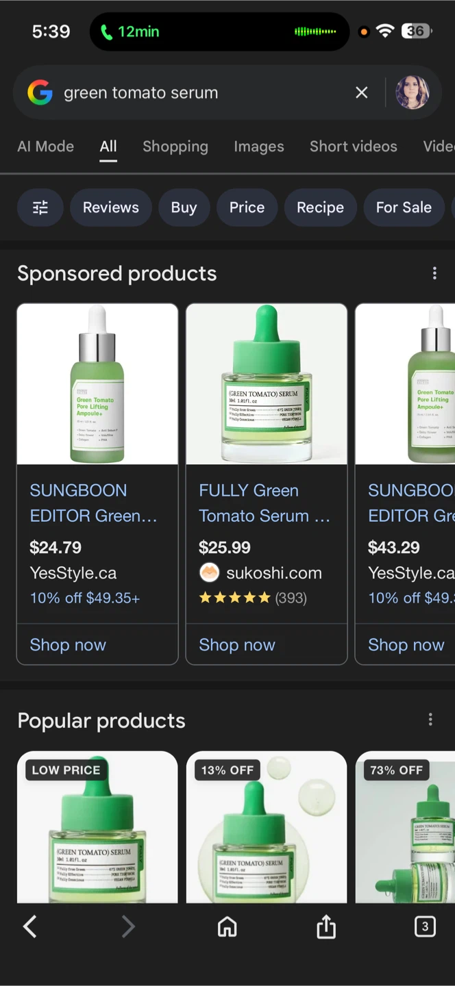 100% Authentic FULLY Green Tomato Serum 30ml
