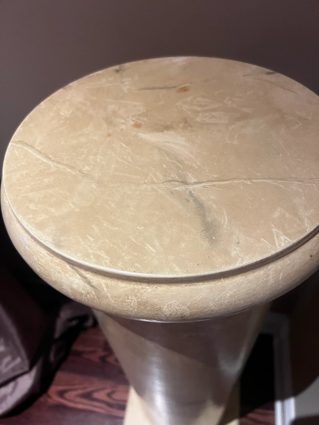 Faux Marble Pedestal Stands (2) - photo 2