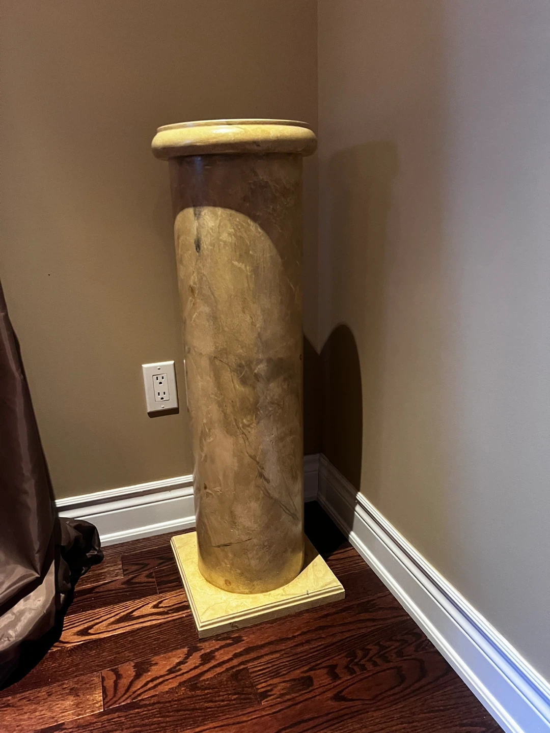 Faux Marble Pedestal Stands (2)