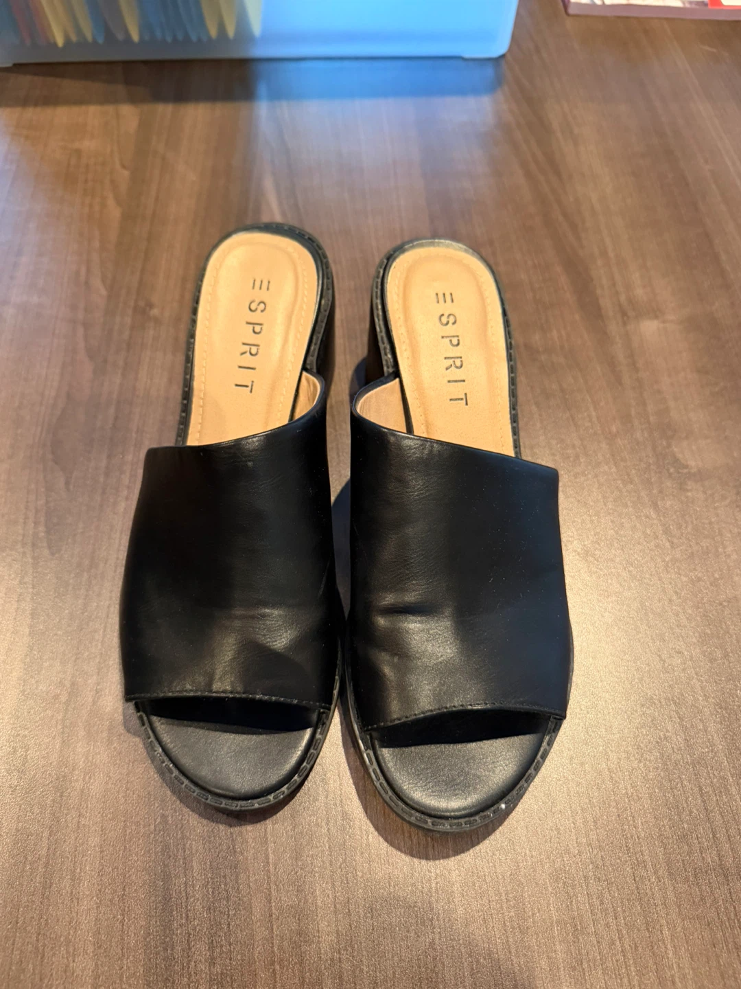 Esprit Black Mule Heels - Size 8 - photo 2