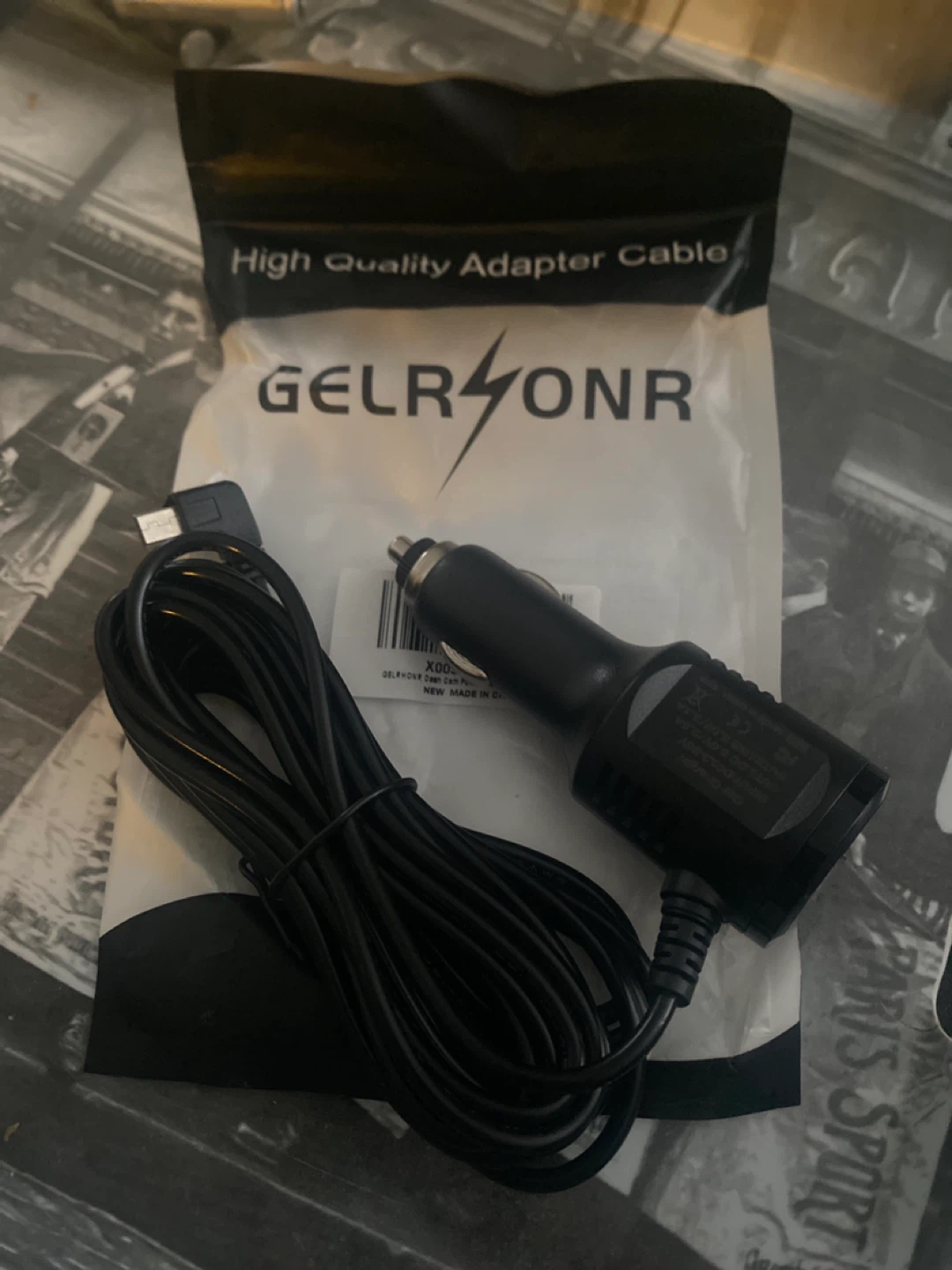 GELRHONR Dash Cam Mini USB Power Cable 11.5FT