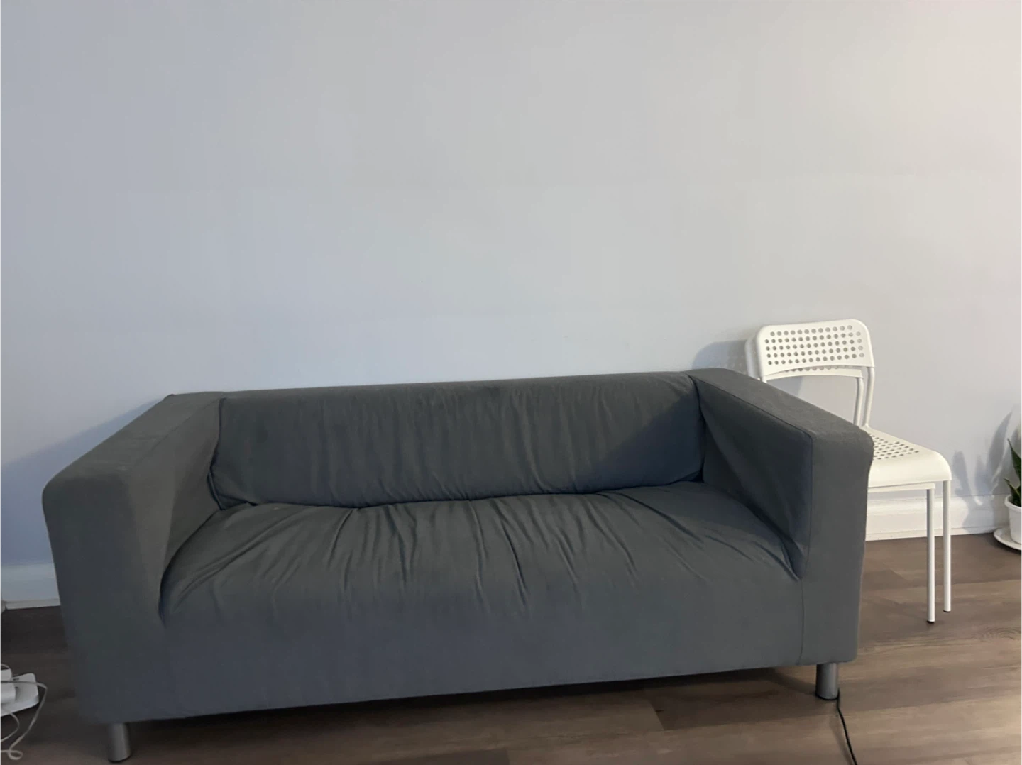 Grey 2-Seater Sofa, 2 chairs, electric fan - photo 2
