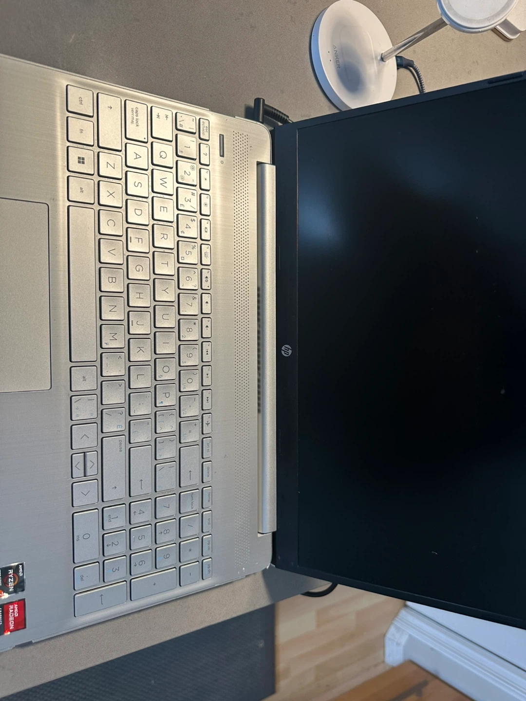 HP Silver Laptop with Charger and Clear Case - photo 2