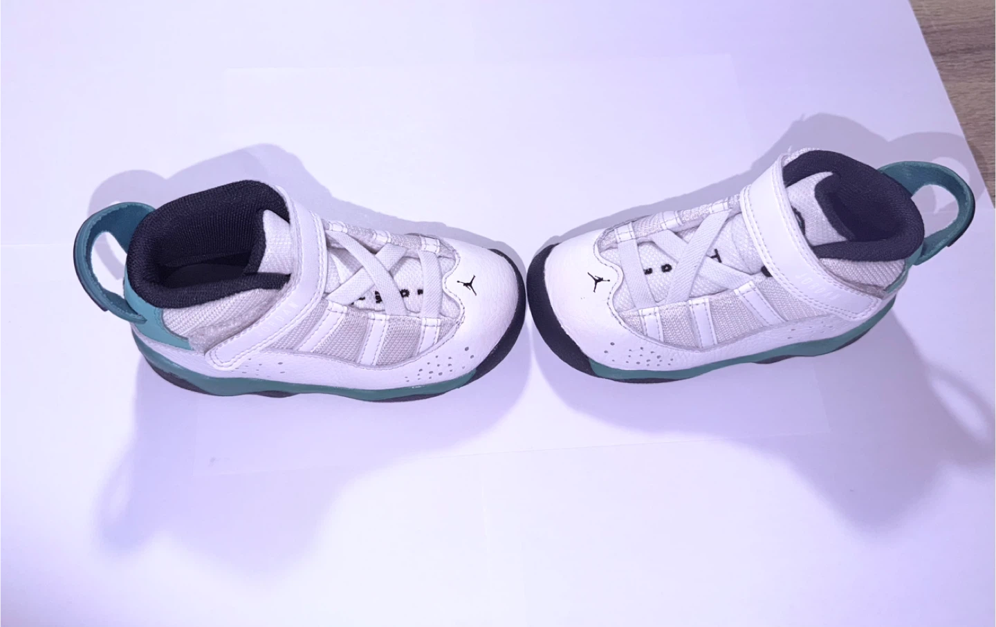 Jordan 6 Rings Toddler Shoes White/green size 8