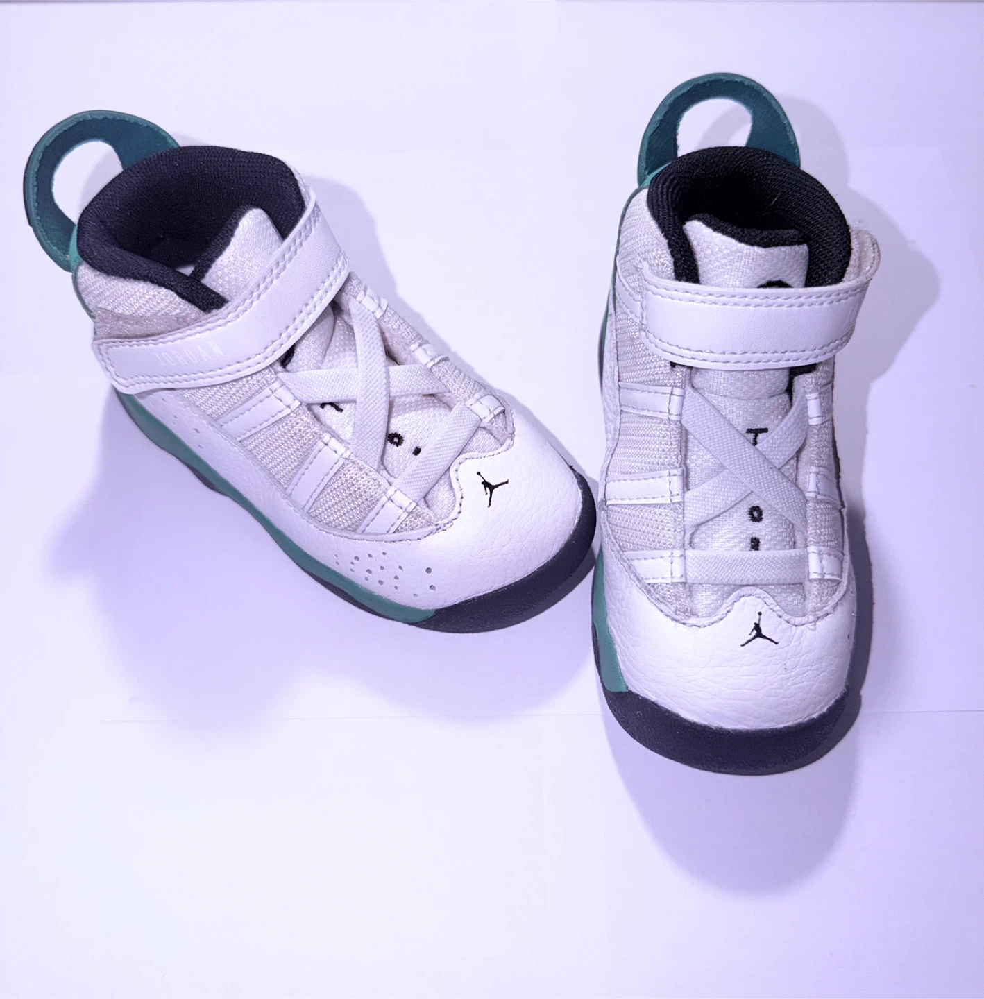 Jordan 6 Rings Toddler Shoes White/green size 8 - photo 4