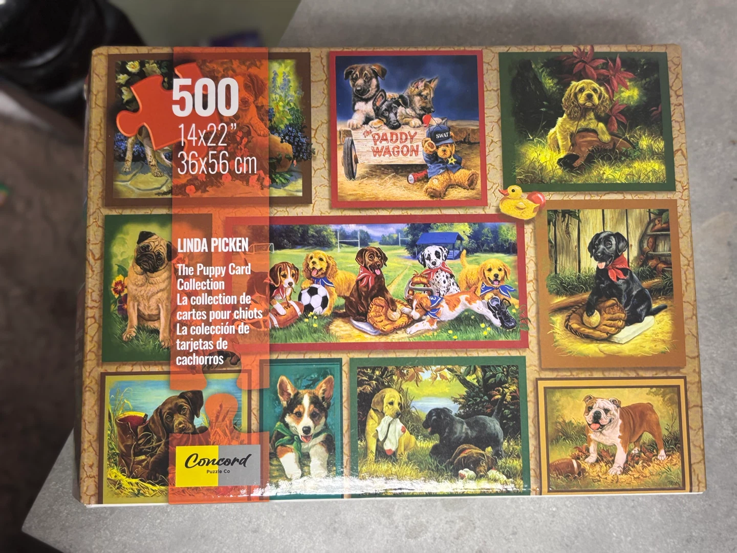 Linda Picken Puppy Card Collection 500 Piece Puzzle