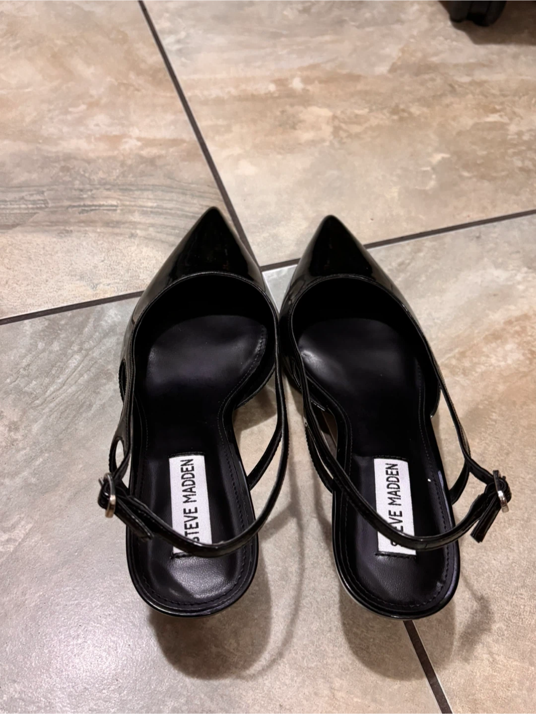 Steve Madden Black Patent Slingback Heels - photo 2