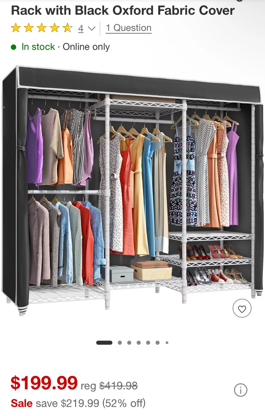 Rack with Black Oxford Fabric Cover