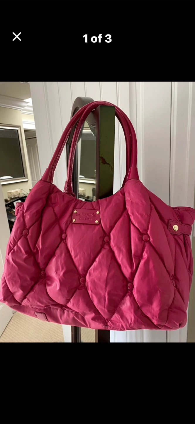 💖♠️Kate Spade New York Pink Puffer Tote Bag