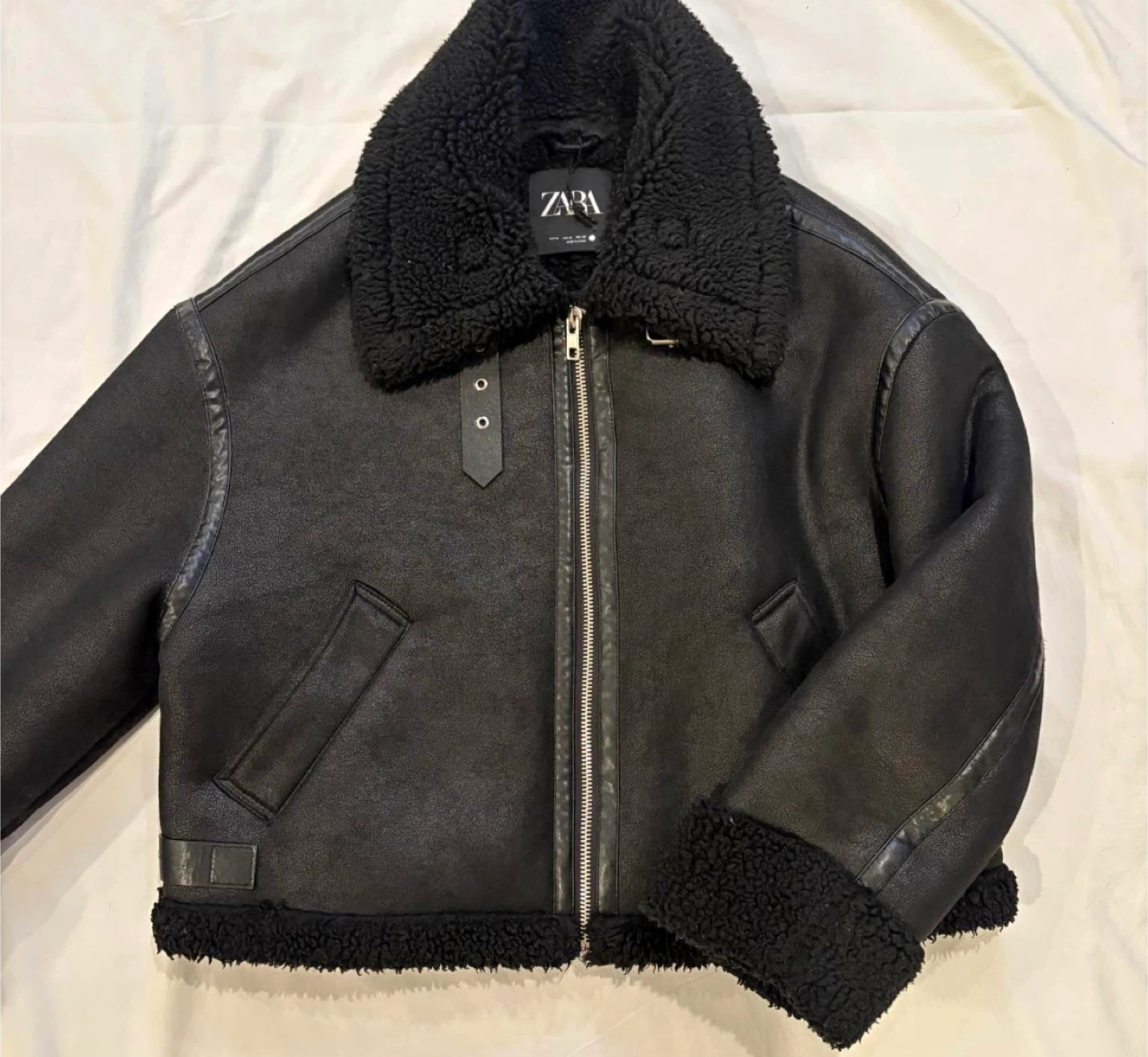 ZARA Black Faux Leather