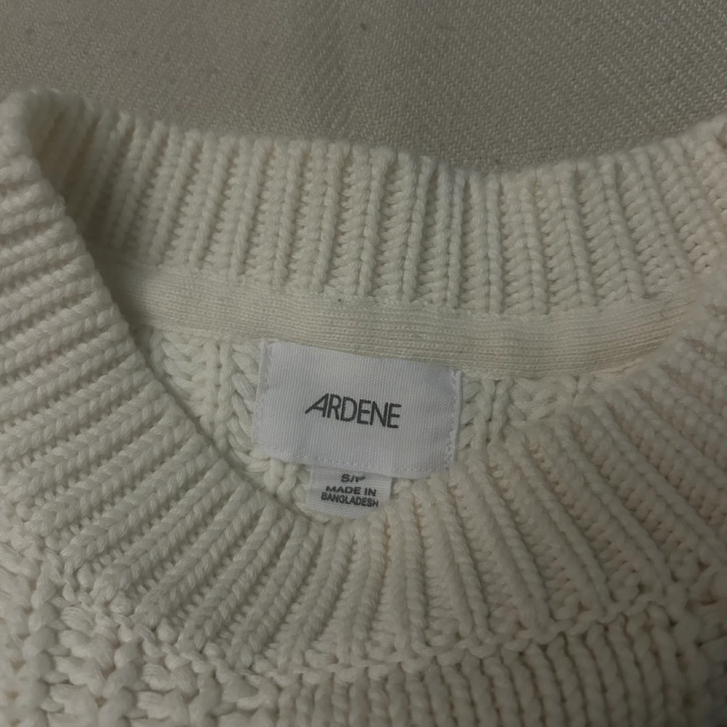 White Cable Knit Sweater - photo 2