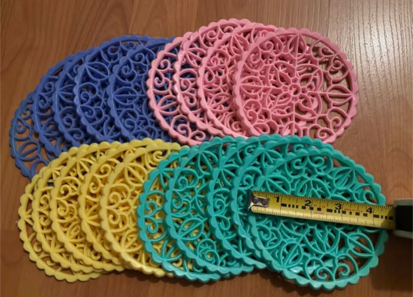 19x circular Round circular silicone plastic trivets