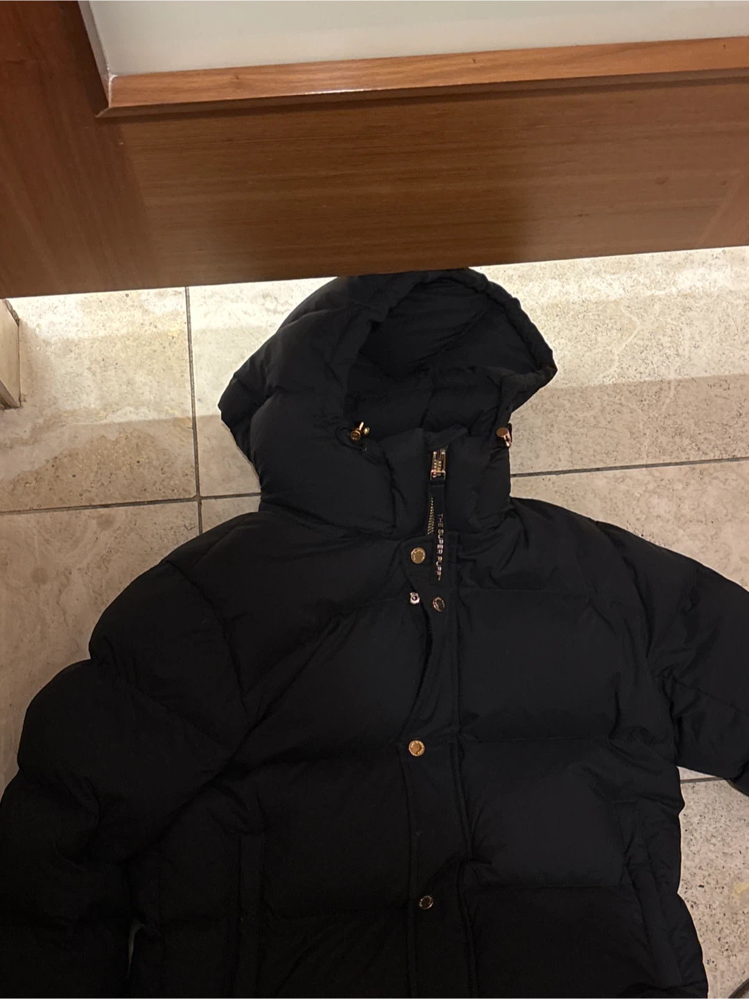 Aritzia The Super Puff Winter Jacket shorty with gold accents - photo 3