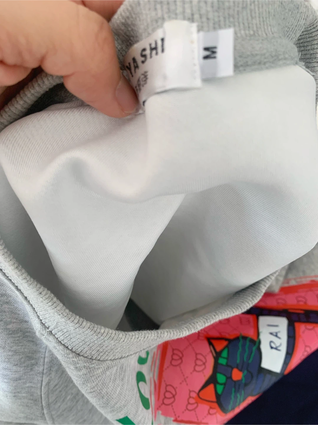 Grey Cropped Cat Sweatshirt M - photo 3