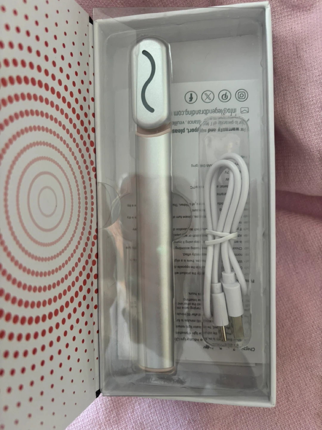 iHome Red Light Therapy Vibrating Facial Wand - photo 2