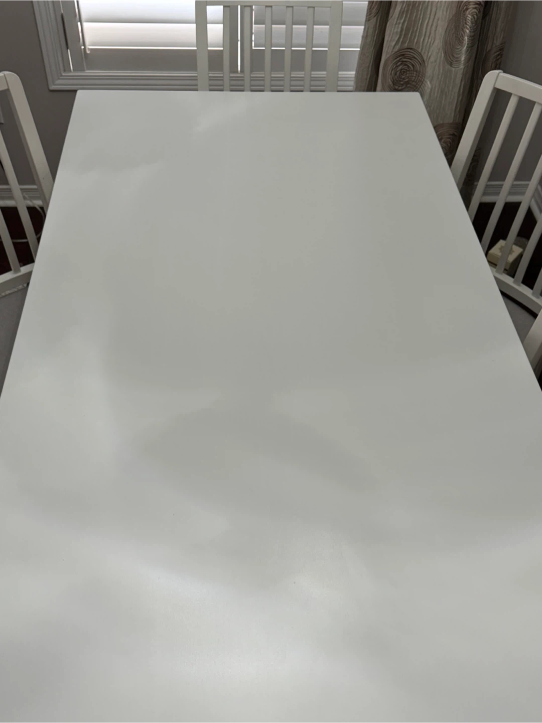 White Extendable Dining Table with 6 Chairs - photo 2