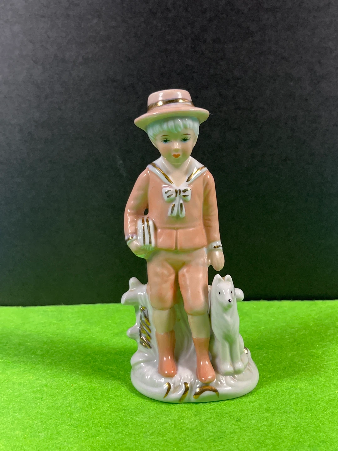 Boy with Dog Figurine