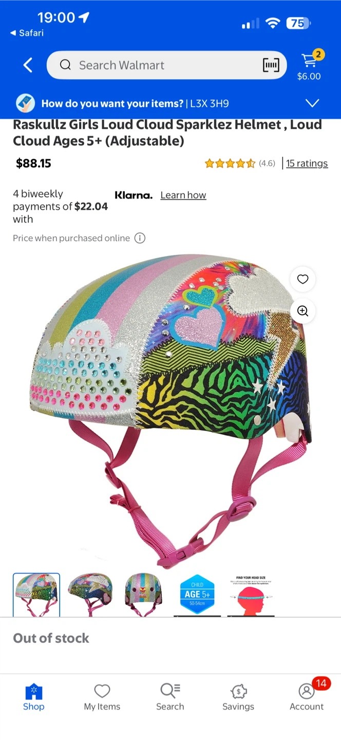 Raskullz Bike and Skate Helmet - Girls Loud Cloud Sparklez