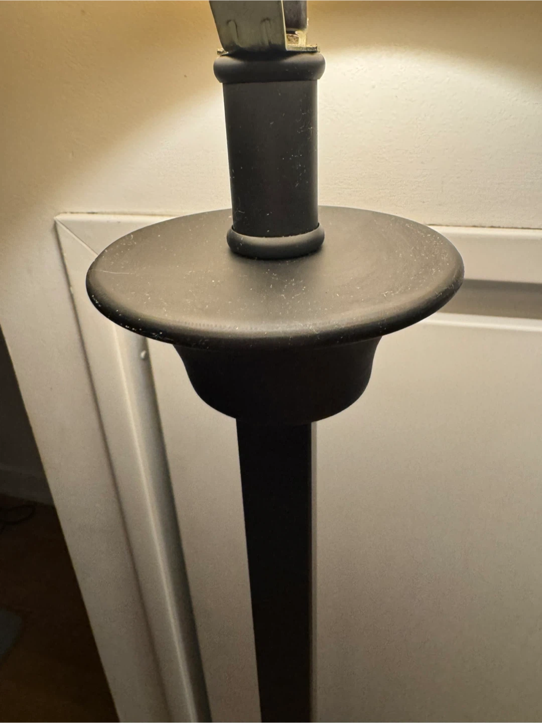 Black Floor Lamp with Beige Shade - photo 3