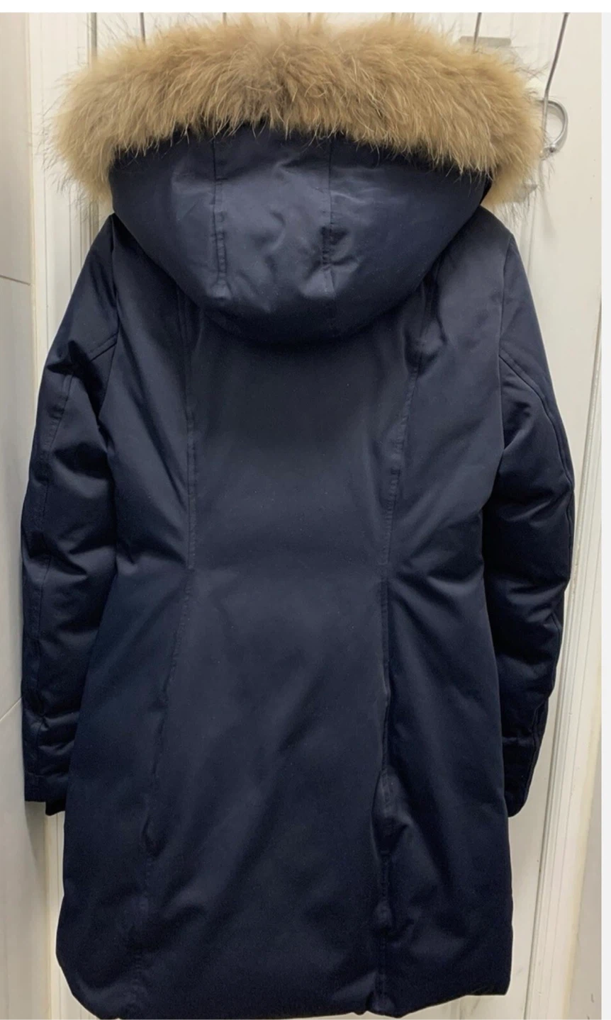 Soia and Kyo Navy Blue Puffer Coat with Fur Trim Hood - photo 4