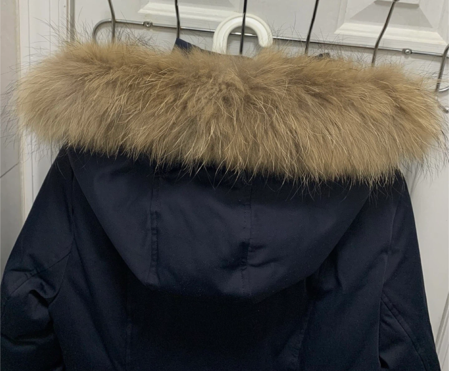 Soia and Kyo Navy Blue Puffer Coat with Fur Trim Hood - photo 2