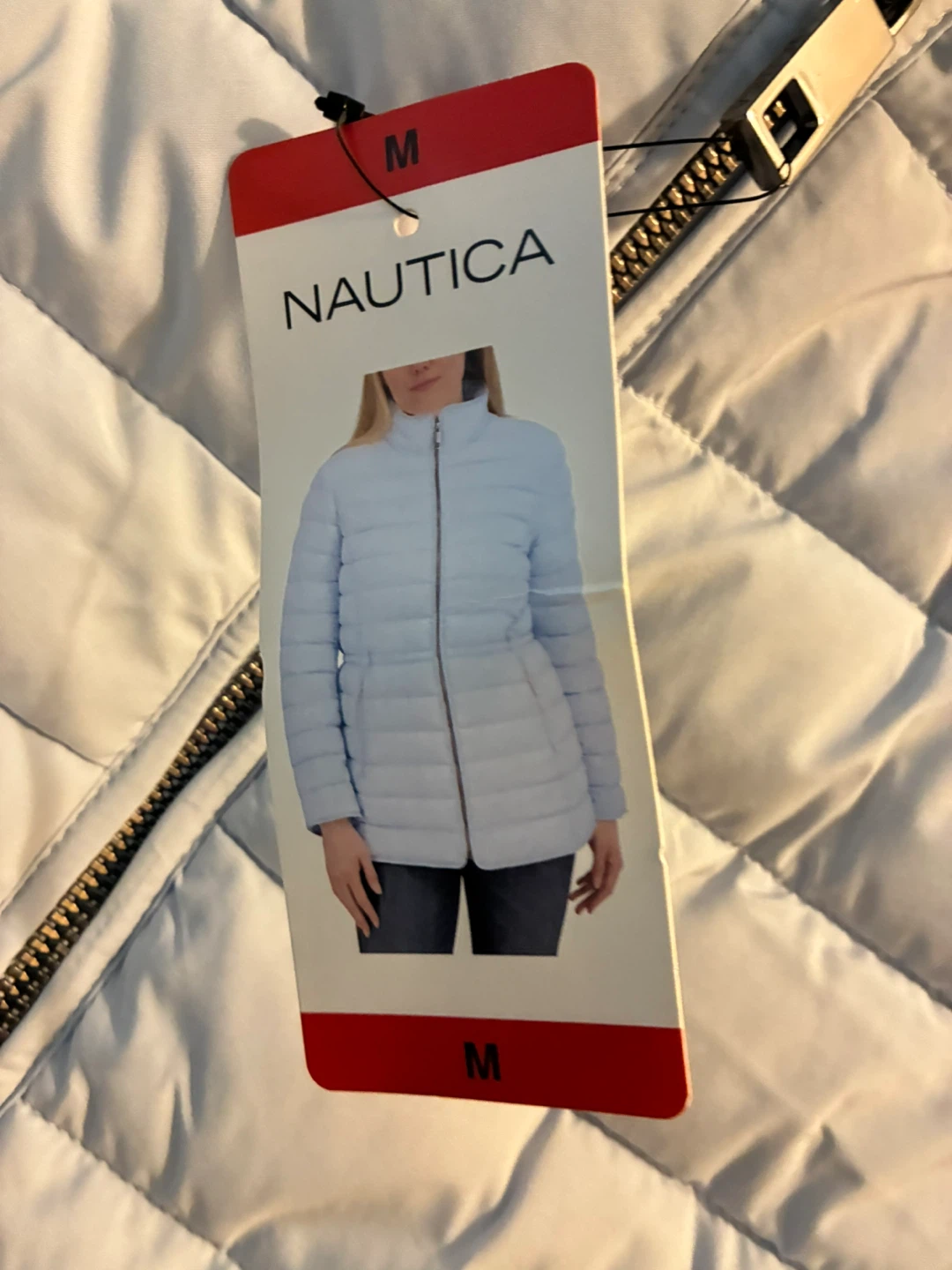 Nautica Puffer Jacket - Light Blue - Size M - photo 3