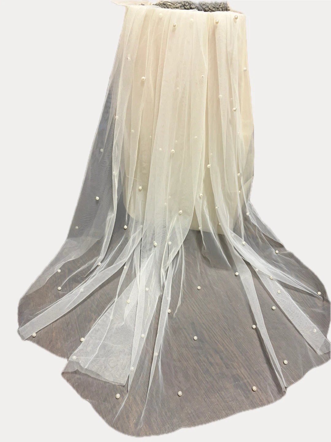 Wedding Veil with Pearls-no blusher - photo 2