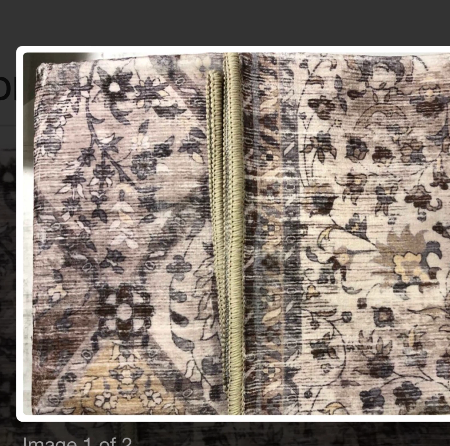 5x7 ft floral neutral brown Area Rug - photo 2