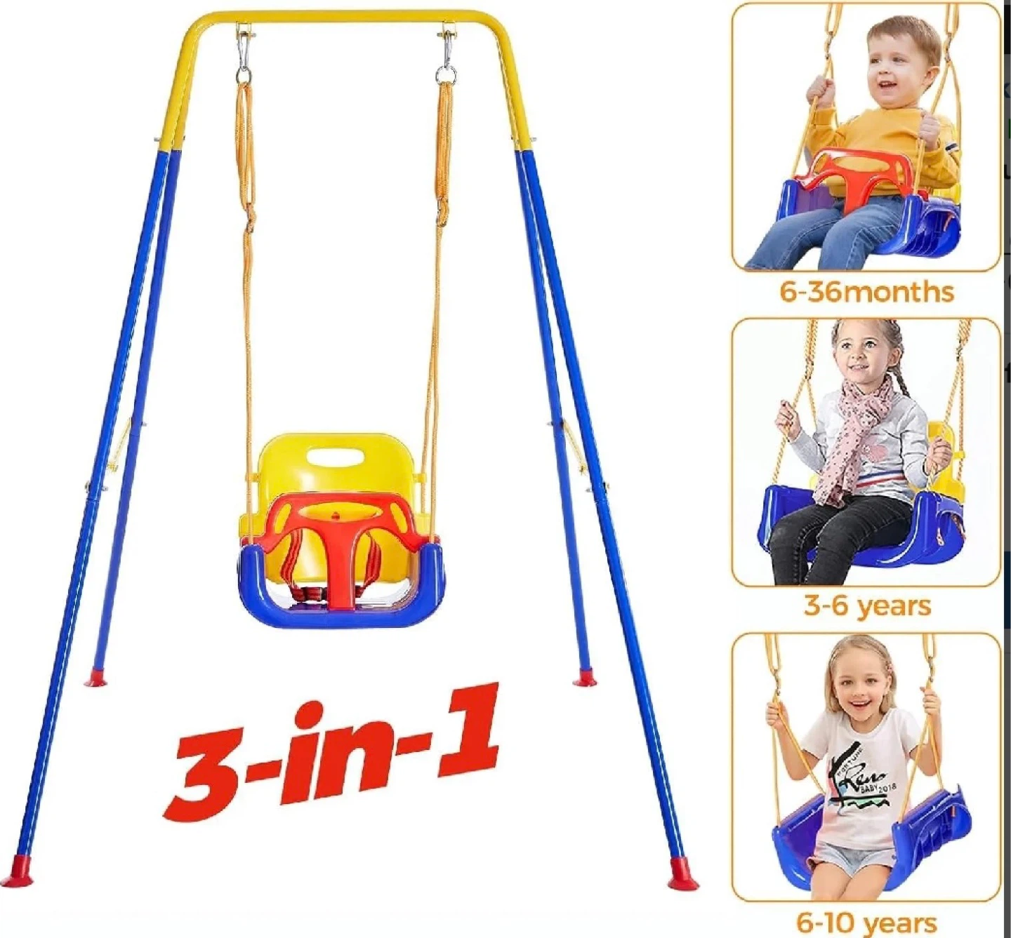 New in Box 3-in-1 Swing Set for Kids - photo 3