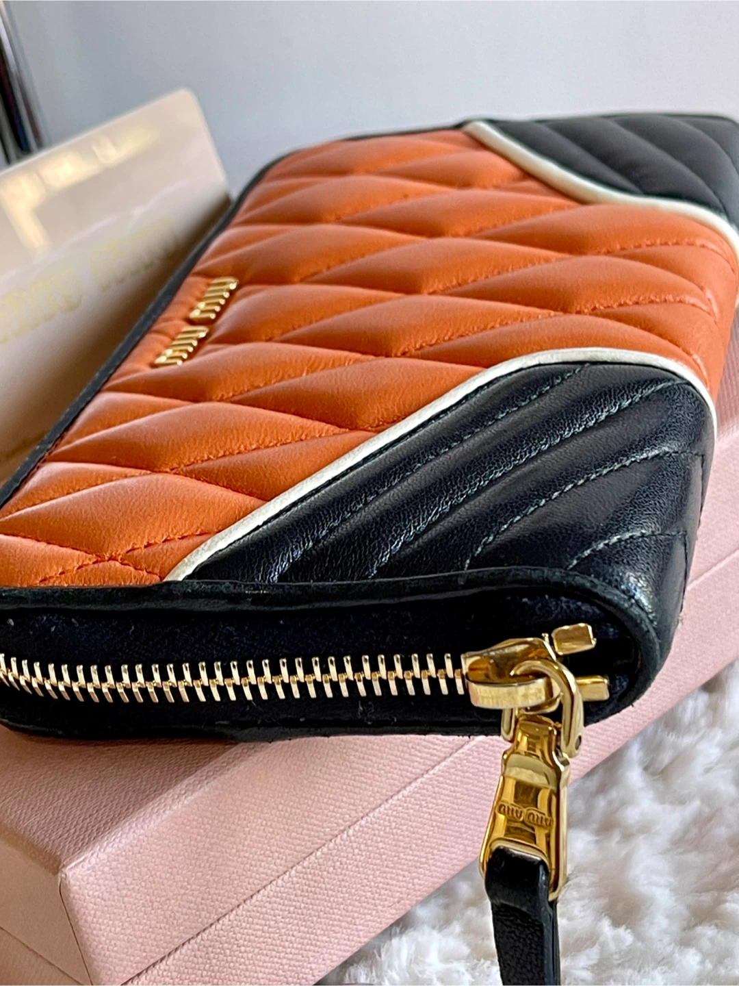 Miu Miu Quilted Leather Zip Around Wallet - photo 2