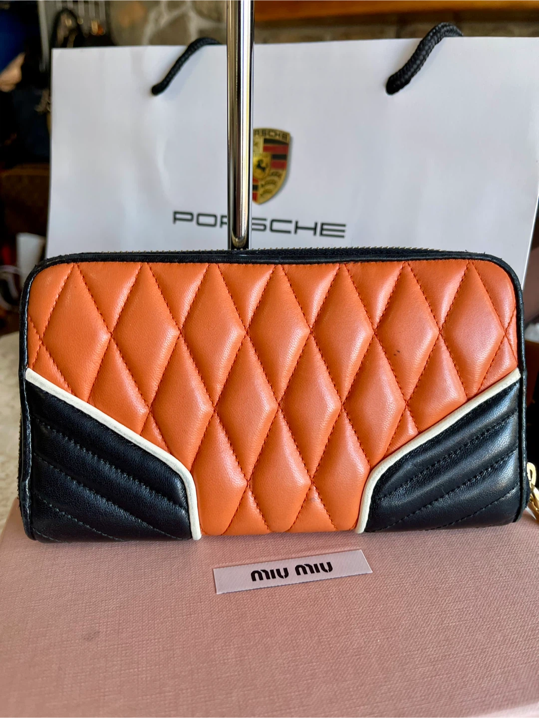 Miu Miu Quilted Leather Zip Around Wallet - photo 4