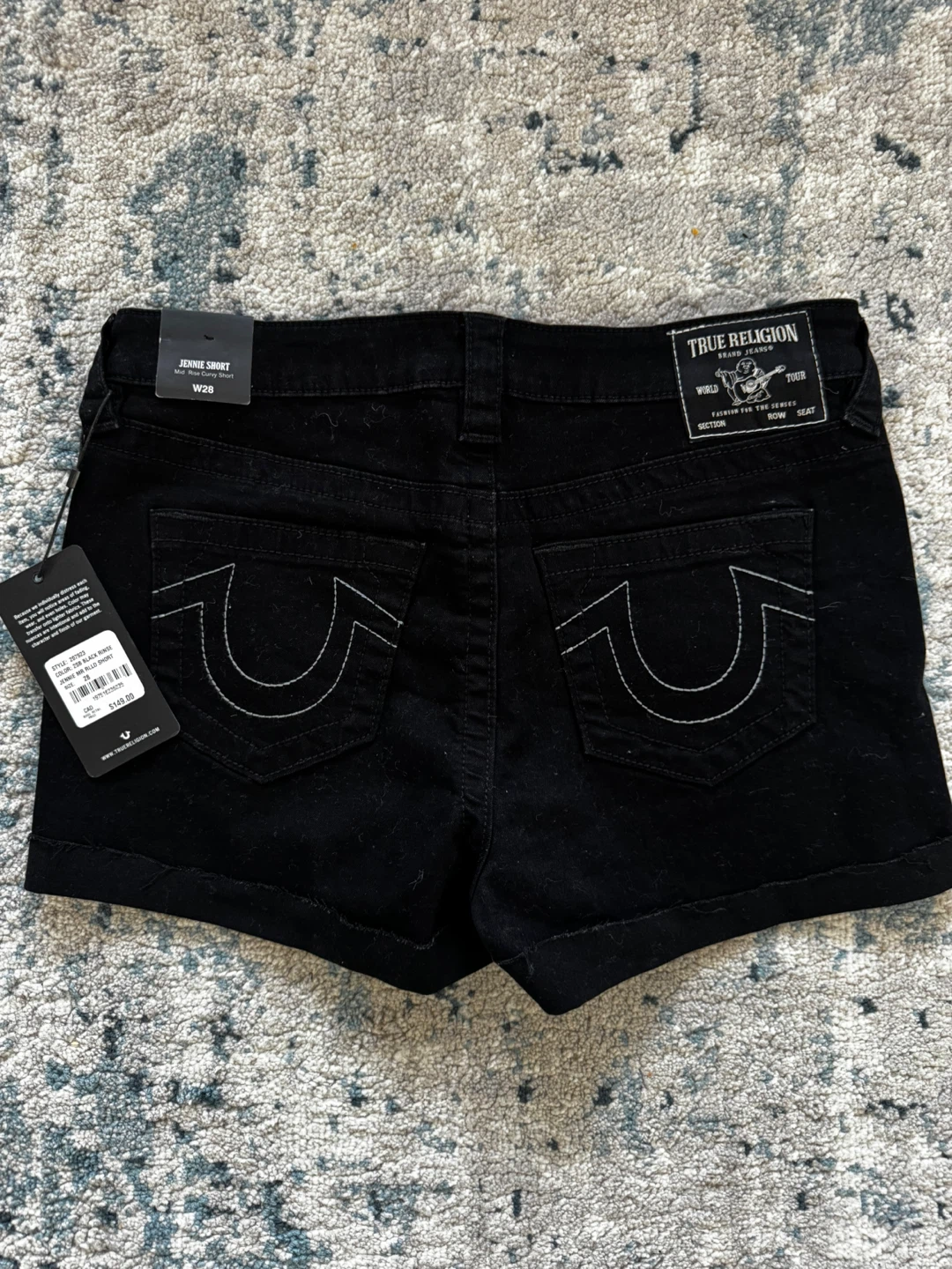 NEWW!!True Religion Jennie Black Shorts W28