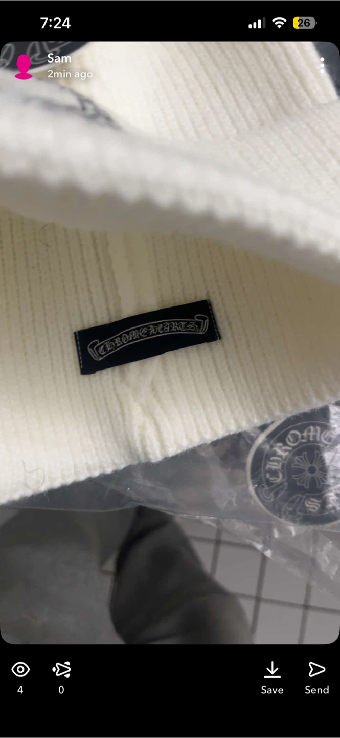 Chrome Hearts Beanies (Black and White) - photo 3